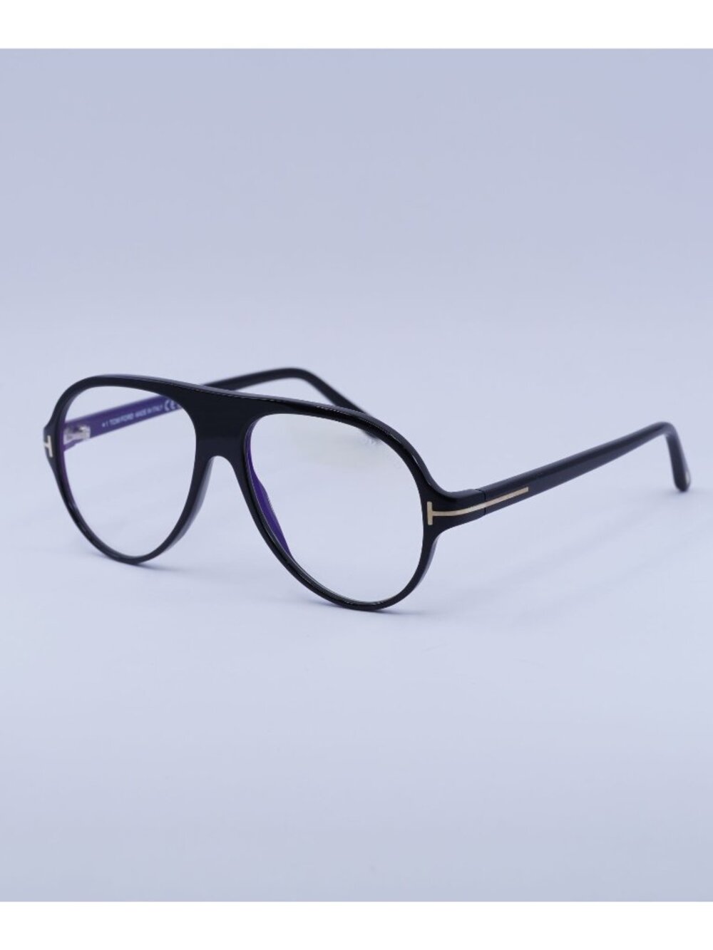 Tom Ford FT5012-B 001 Eyeglasses Shiny Black 53mm Aviator Frame